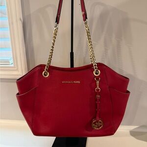 Michael Kors Jet Set Large Saffiano Leather Shoulder Bag